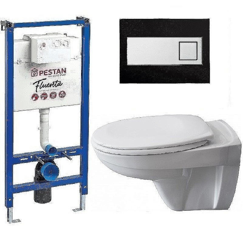Унитаз с инсталляцией Pestan Fluenta Basic SET40006460DB с крышкой микролифт купить в интернет-магазине Sanbest