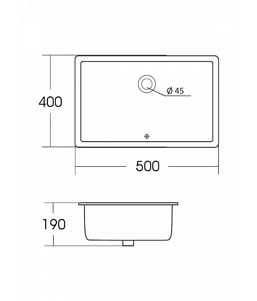 Раковина Agger ASB01500 белый глянец купить в интернет-магазине Sanbest