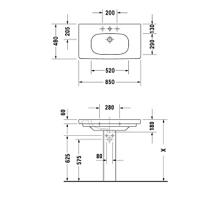 Раковина Duravit D-Code 03428500002 купить в интернет-магазине Sanbest