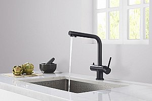 Смеситель для кухни Timo SAONA 2396/03F черный матовый купить в интернет-магазине сантехники Sanbest