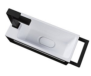 Консоль с раковиной Grossman Метрис-50 с правым полотенцедержателем для ванной в интернет-магазине сантехники Sanbest