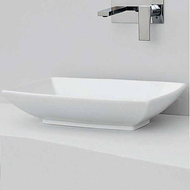 Раковина накладная Artceram Jazz 60 JZL002 05 00 белая матовая купить в интернет-магазине Sanbest