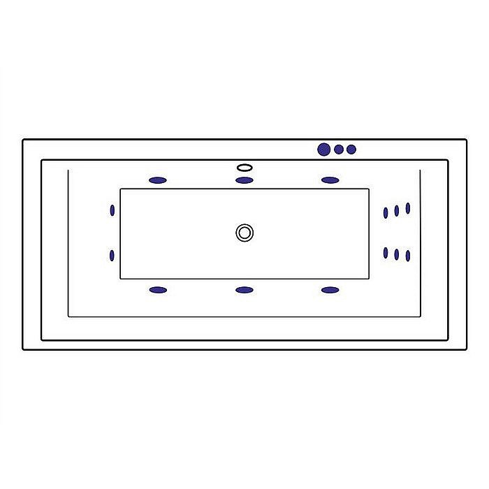 Ванна акриловая EXCELLENT Crown Grand SMART WAEX.CRG19.SMART.CR 190x90 белая с гидромассажем купить в интернет-магазине Sanbest