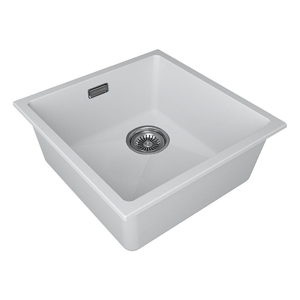 Кухонная мойка Paulmark LUMI 45UNI-SKEW LU45SK-WH белый купить в интернет-магазине сантехники Sanbest