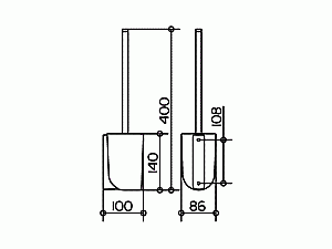 Ершик настенный KEUCO Elegance New купить в интернет-магазине сантехники Sanbest