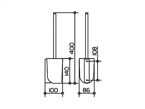 Ершик настенный KEUCO Elegance New купить в интернет-магазине сантехники Sanbest