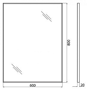 Зеркало BelBagno SPC-AL-600-800 в ванную от интернет-магазине сантехники Sanbest