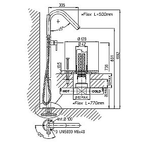 Смеситель для ванны PAINI Cox 78CR136 хром купить в интернет-магазине сантехники Sanbest
