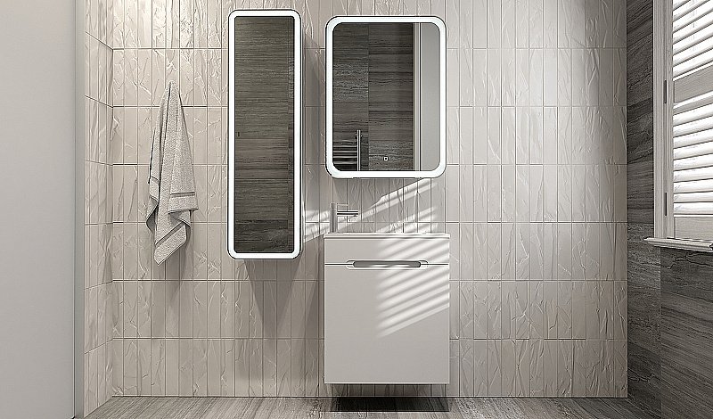 Тумба с раковиной Jorno Modul 60 белая для ванной в интернет-магазине Sanbest