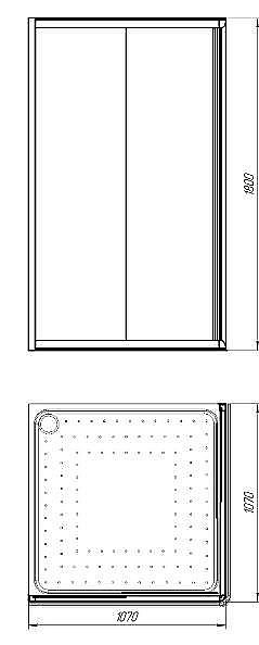 Душевой уголок Радомир Дрим 110x110 стекло прозрачное/профиль белый купить в интернет-магазине Sanbest