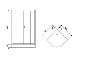 Душевой уголок Royal Bath RB90HK-C-BL 90х90 матовый купить в интернет-магазине Sanbest