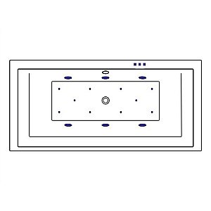 Ванна акриловая EXCELLENT Crown Grand RELAX WAEX.CRG19.RELAX.BR 190x90 белая с гидромассажем купить в интернет-магазине Sanbest