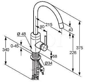 Смеситель для кухни Kludi Bingo Star 428519678 хром купить в интернет-магазине сантехники Sanbest