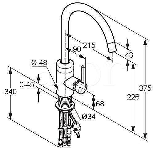 Смеситель для кухни Kludi Bingo Star 428519678 хром купить в интернет-магазине сантехники Sanbest