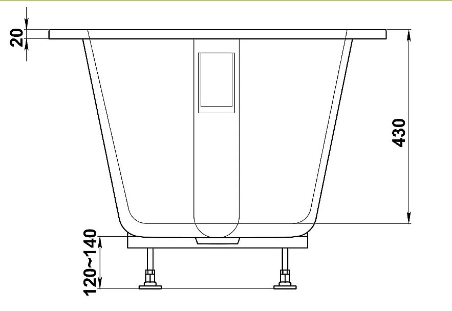 Ванна BAS Марбея 180х80 ВА00037 белая купить в интернет-магазине Sanbest