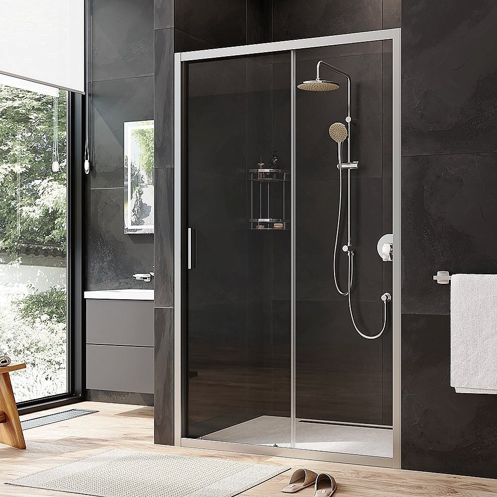 Душевая дверь AM.PM GEM W90G 120 прозрачная/хром матовый купить в интернет-магазине Sanbest