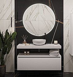 Нижняя тумба Armadi Art VALLESSI UNO-S 80 белый глянец для ванной в интернет-магазине сантехники Sanbest