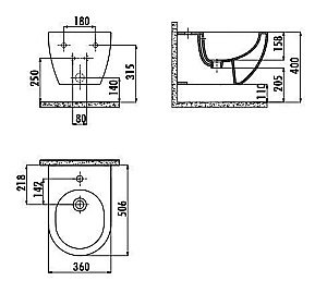 Биде подвесное Creavit Free FE510-00AM00E купить в интернет-магазине Sanbest