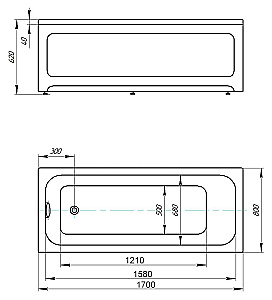 Ванна Azario Bella 170х80 AV.0023170 белая купить в интернет-магазине Sanbest