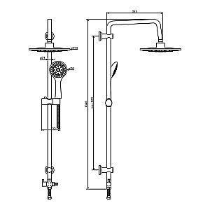 Душевая система Dorff Norma D0710000 хром купить в интернет-магазине сантехники Sanbest