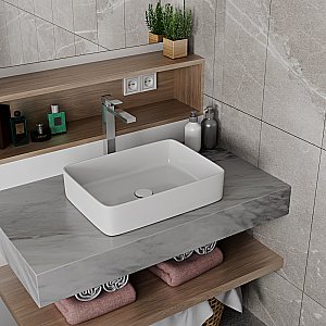 Раковина D&K Berlin 47х37 DT1430216 белая купить в интернет-магазине Sanbest