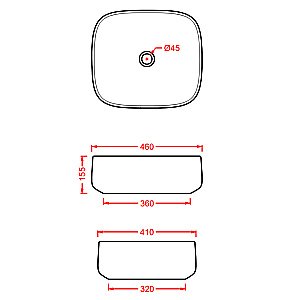 Раковина накладная Artceram Cognac 46 COL007 03 00 Nero купить в интернет-магазине Sanbest