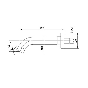 Излив Caprigo PARTS 98-113-crm хром купить в интернет-магазине сантехники Sanbest