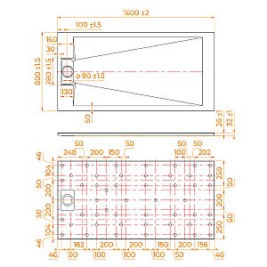 Душевой поддон RGW TUS-W 553702816-01 80x160 белый купить в интернет-магазине Sanbest