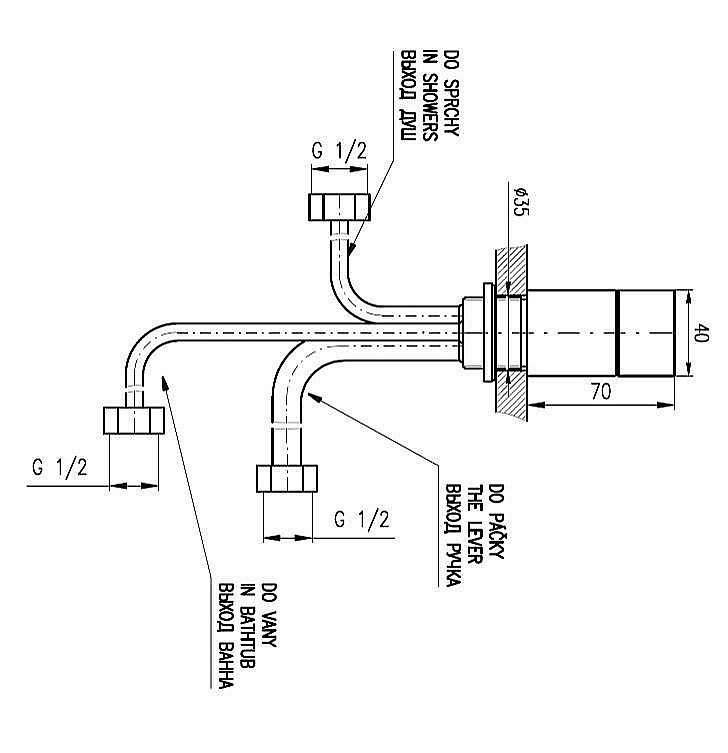 Дивертор Rav-Slezak MD0449 хром для смесителя в интернет-магазине сантехники Sanbest