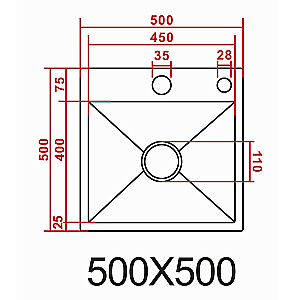 Кухонная мойка Azario Nicole 50х50 AZB5050H черная соты купить в интернет-магазине сантехники Sanbest
