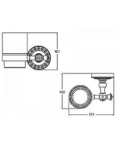 Стакан с держателем Bronze De Luxe WINDSOR K25006 купить в интернет-магазине сантехники Sanbest