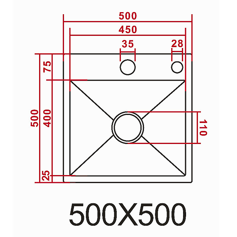Кухонная мойка Azario Nicole 50х50 AZB5050H черная соты купить в интернет-магазине сантехники Sanbest