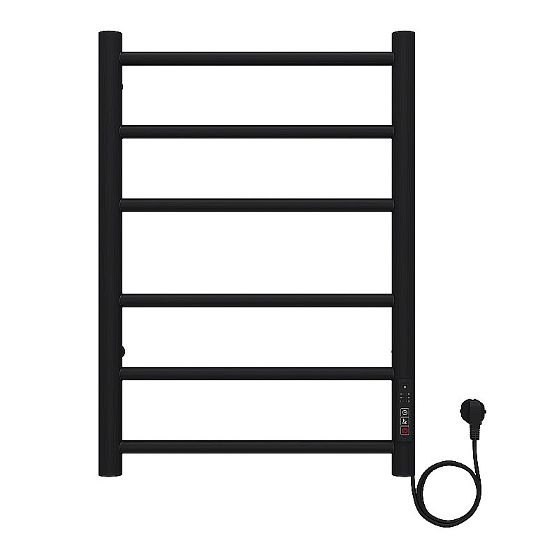 Полотенцесушитель электрический Azario PARMA П6 400х600 AZ10846B черный купить в интернет-магазине сантехники Sanbest