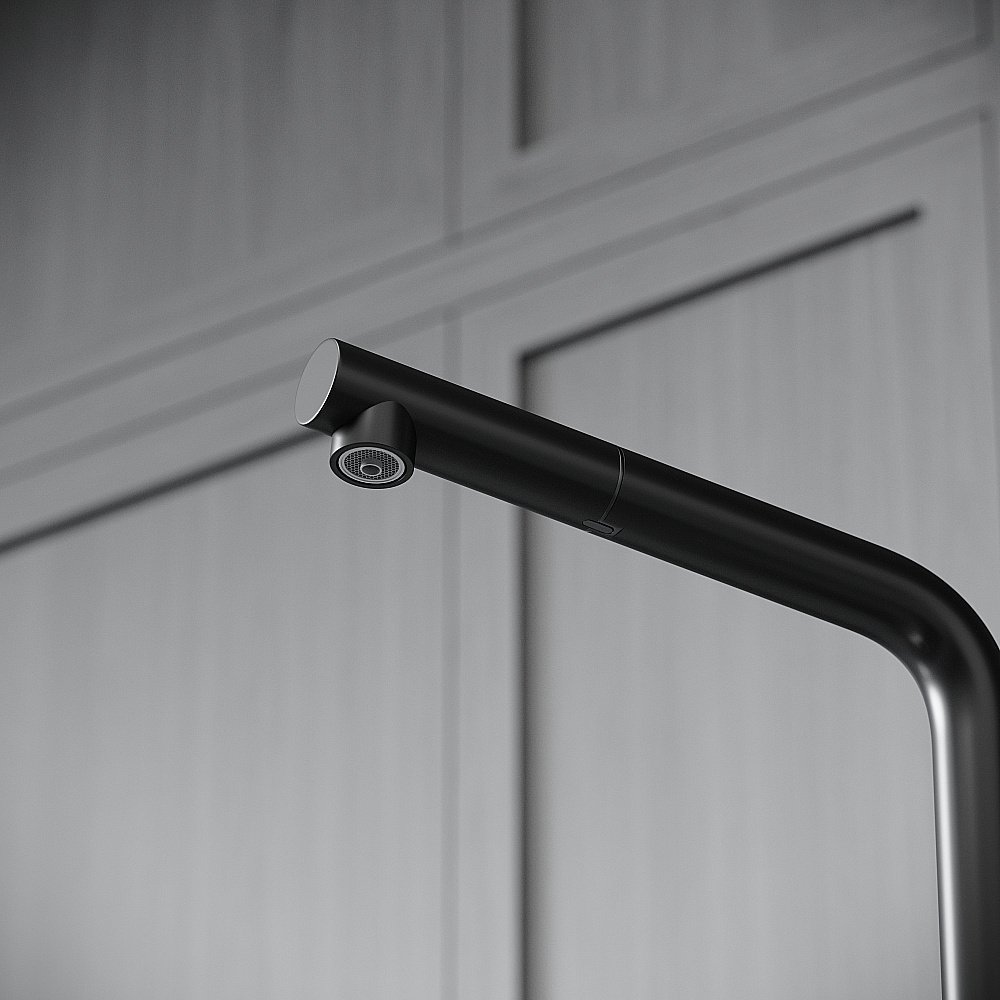 Смеситель для кухни Sancos Spin SC4015MB черный матовый купить в интернет-магазине сантехники Sanbest