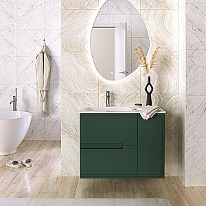 Тумба с раковиной Taliente Cevia 90 серо-зеленый матовый для ванной в интернет-магазине Sanbest