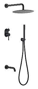Душевая система Boheme Uno 464-2-B черная купить в интернет-магазине сантехники Sanbest