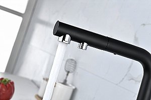 Смеситель для кухни Paulmark Serpentine Se213222-AN антрацит купить в интернет-магазине сантехники Sanbest