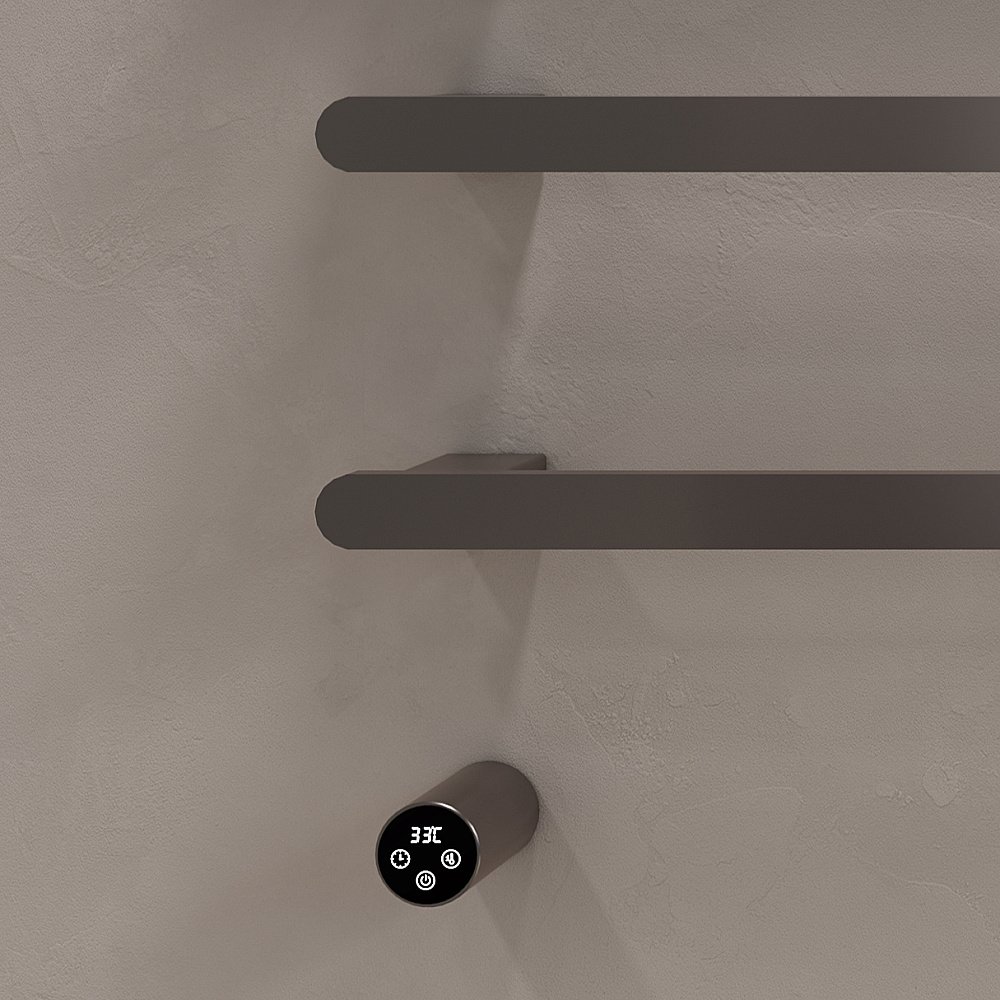 Полотенцесушитель электрический Vincea VTD-2H2GM вороненая сталь, таймер купить в интернет-магазине сантехники Sanbest