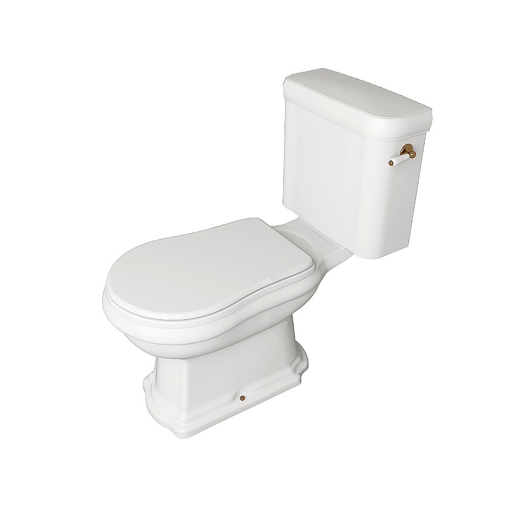 Унитаз напольный Kerasan Retro 1013 с бачком 1071 Белый/ручка золото купить в интернет-магазине Sanbest