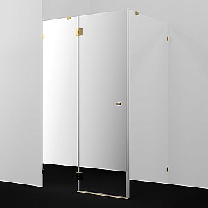 Душевой уголок WasserKRAFT Ems 76H 120х90 профиль золото глянцевое/стекло зеркальное купить в интернет-магазине Sanbest