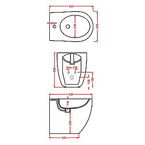 Биде напольное Artceram FILE 2.0 FLB002 Orange Cameo купить в интернет-магазине Sanbest