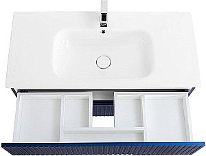 Тумба с раковиной Cezares DUET-N 100 DUET-N-1000-2C-SO-SPF-P сапфир для ванной в интернет-магазине Sanbest