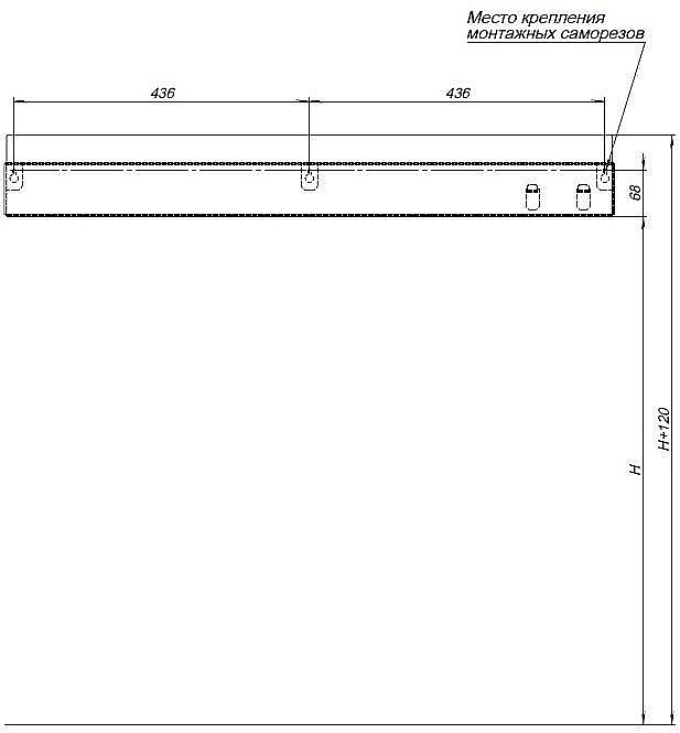 Полка Aquanet Магнум 302222 90 черная матовая купить в интернет-магазине сантехники Sanbest
