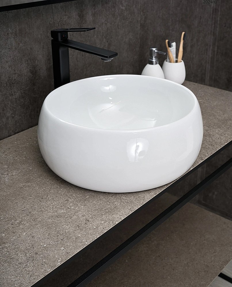 Раковина накладная Gid Esfera 40 N9140 51213 белая купить в интернет-магазине Sanbest