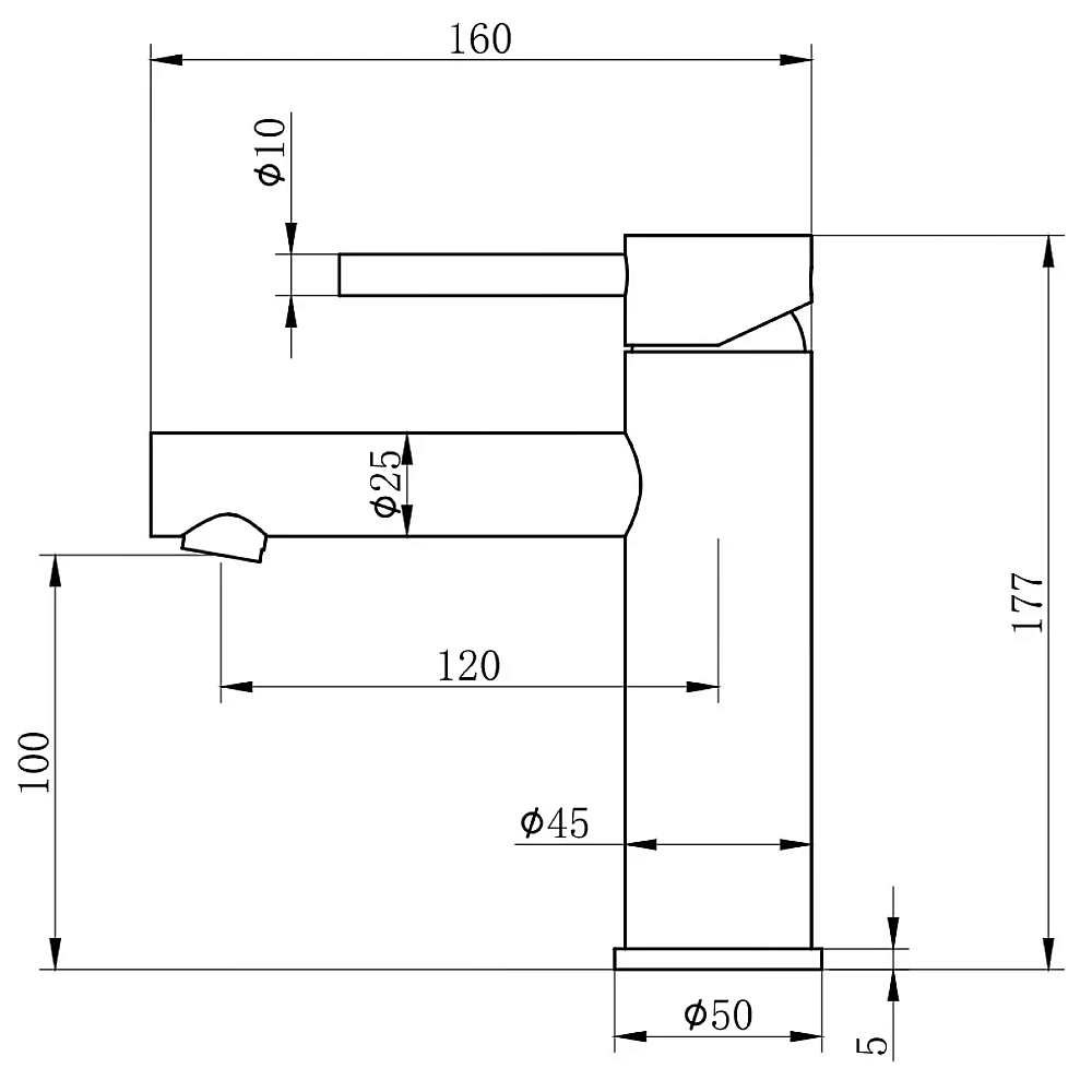 Смеситель для раковины Wonzon & Woghand WW-H9089-BS никель матовый купить в интернет-магазине сантехники Sanbest
