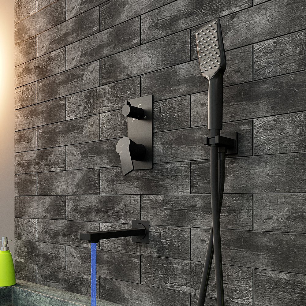 Душевая система Elghansa 54Q0743-Black(Set-15-New) черная купить в интернет-магазине сантехники Sanbest