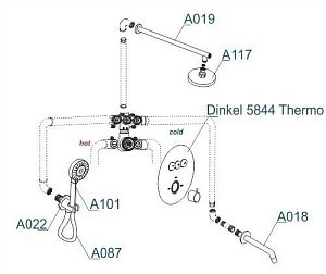 Душевая система WasserKRAFT Dinkel A175817 купить в интернет-магазине сантехники Sanbest