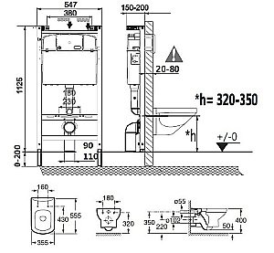 Унитаз подвесной Roca Dama Senso 893104090 с инсталляцией, с крышкой микролифт купить в интернет-магазине Sanbest