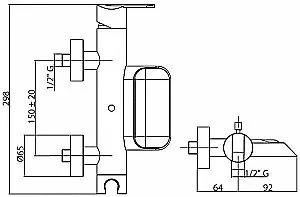 Cмеситель для ванны и душа Cezares HEAVEN-VM купить в интернет-магазине сантехники Sanbest