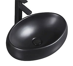 Раковина накладная Gid Lago 48 Bm9030b 53372 черная матовая купить в интернет-магазине Sanbest